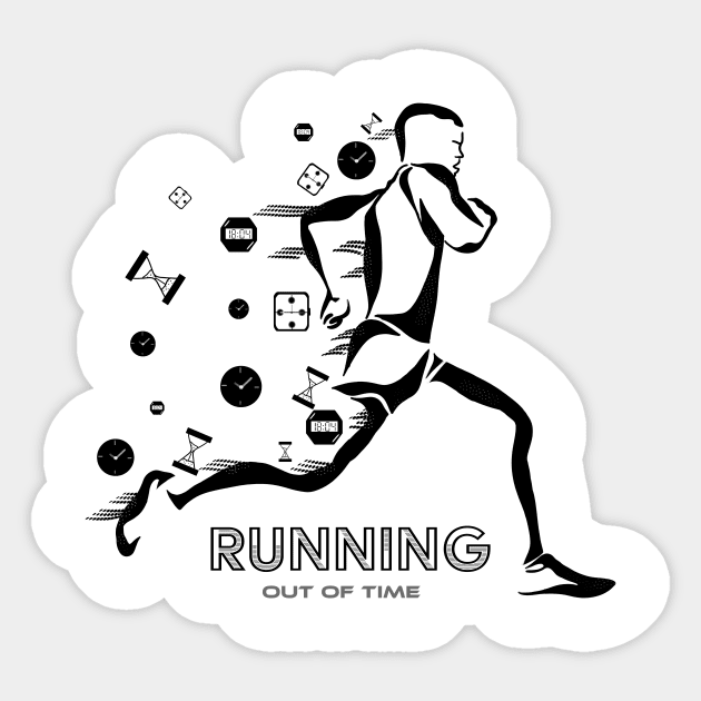 Running - out of time - Sticker by eber1